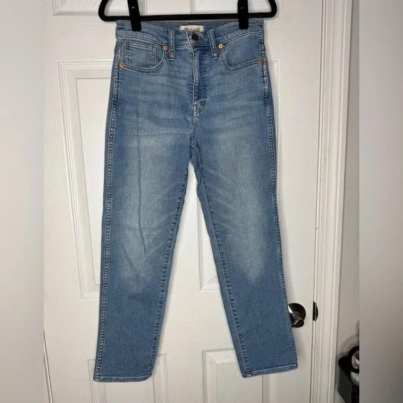 MADEWELL Woman’s‎ Stovepipe Medium Wash Straight Jeans Size 26 - Picture 2 of 7